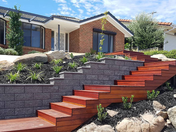 Landscaping Sloped Front Garden Adelaide