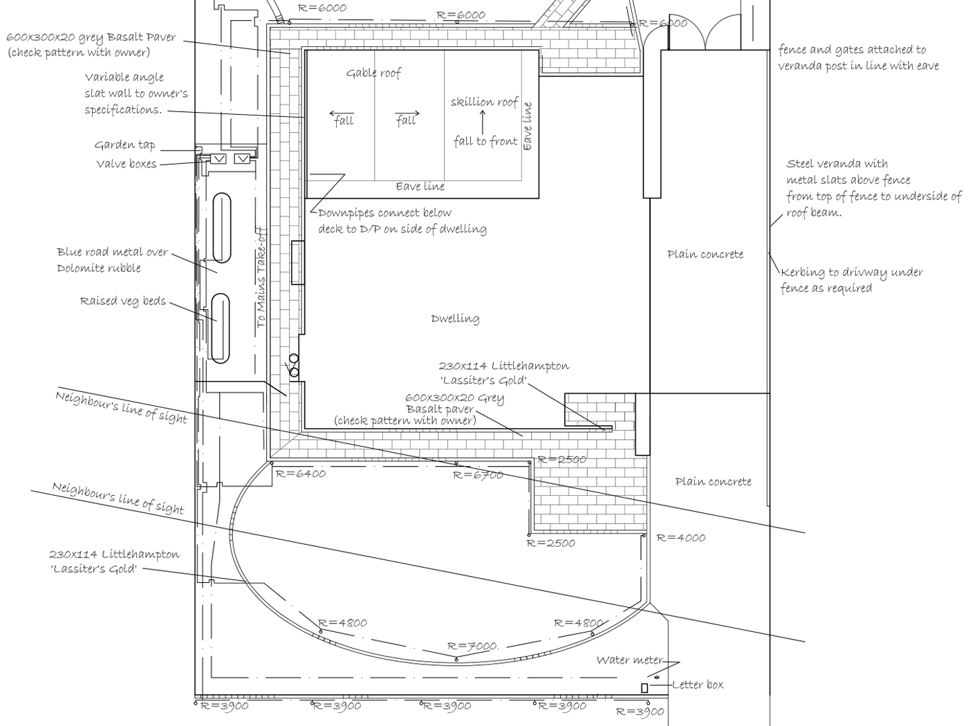 Front Garden Hardscape Plan