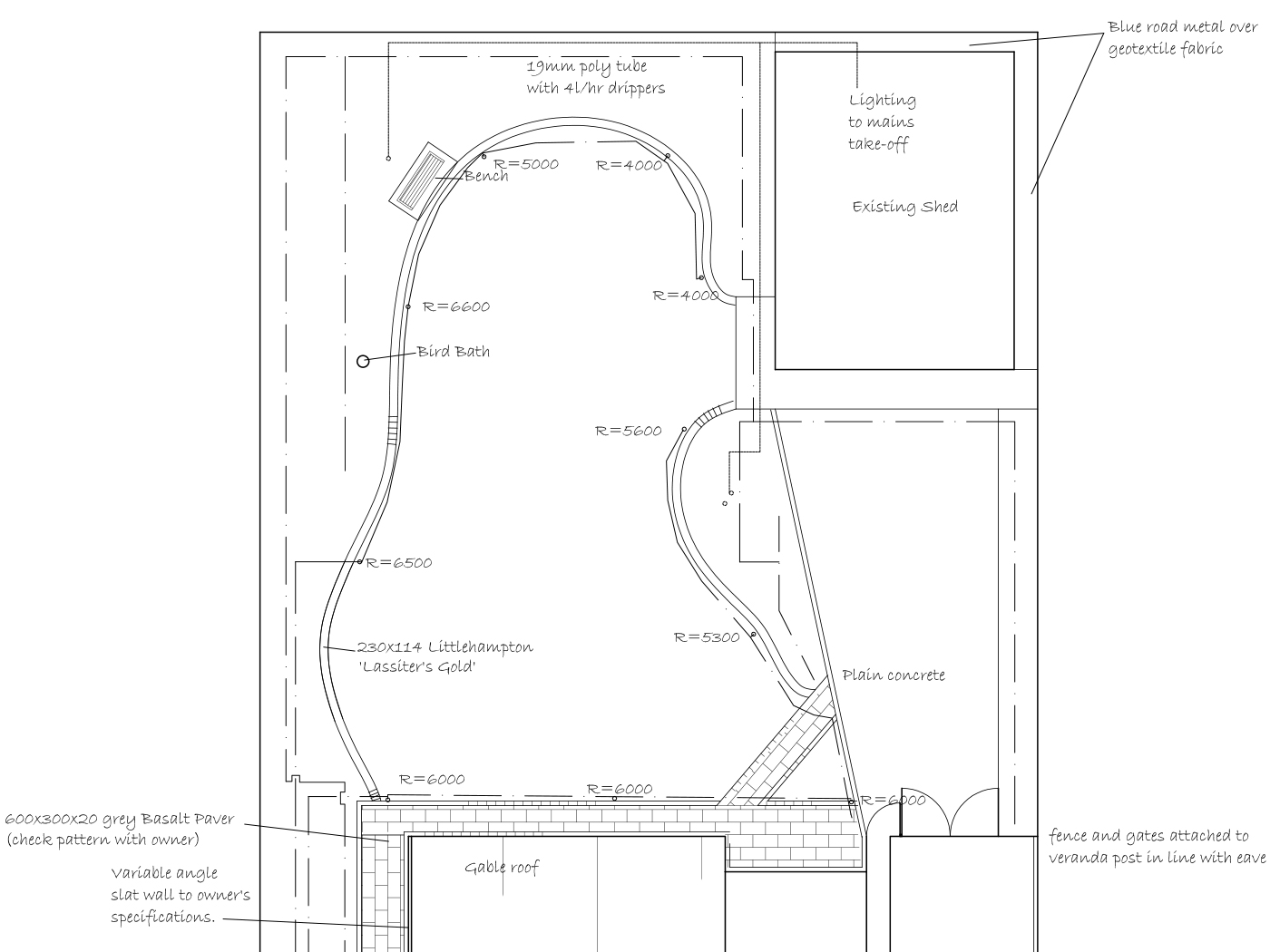 Backyard Hardscape Plan