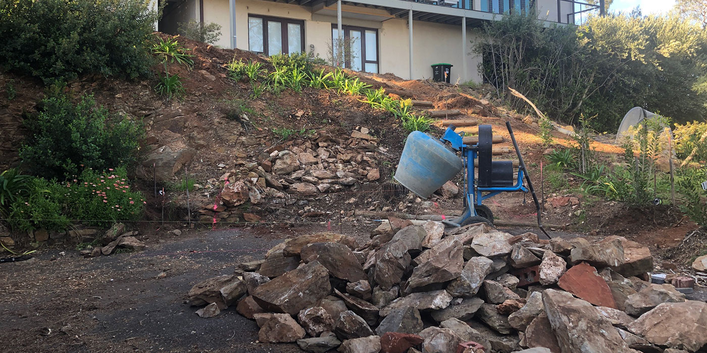 Steps & Rock (Before Landscaping)