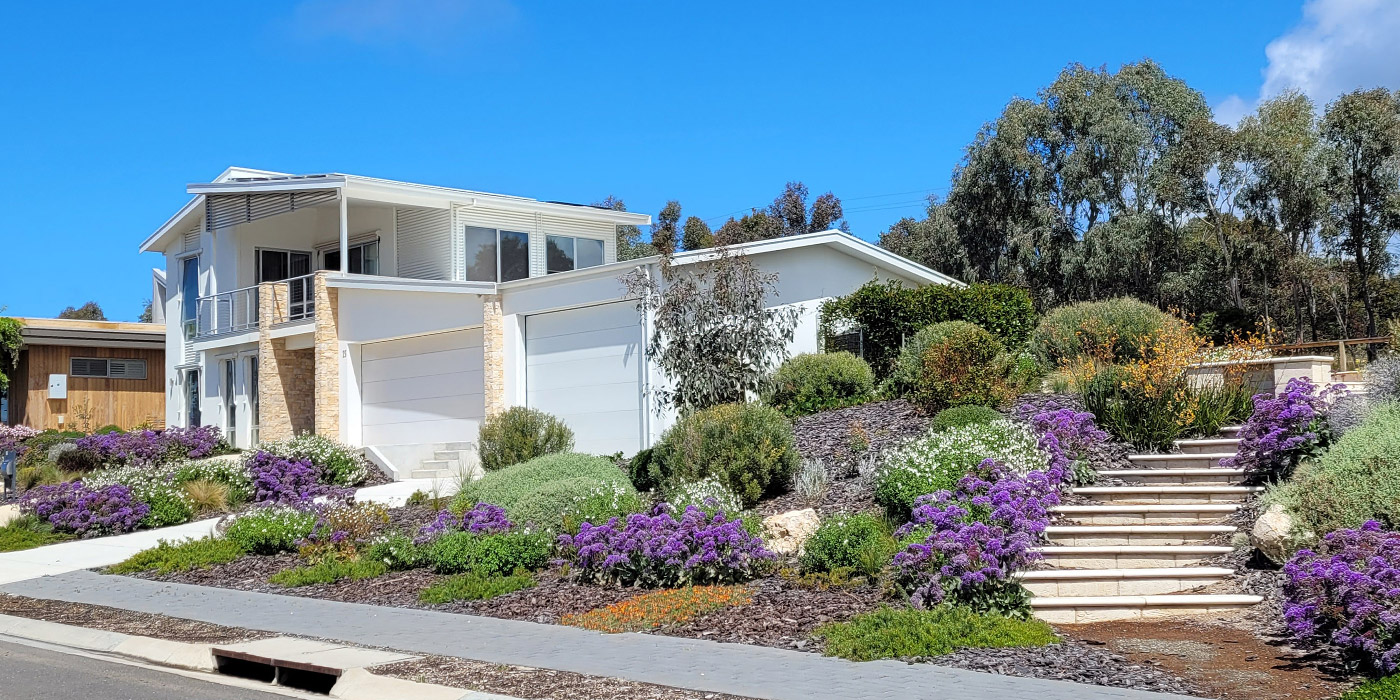 Colourful Native Front Garden Landscaping (Adelaide)